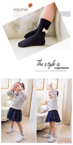 【Q1668童趣娃品春季新款女寶純色卷邊蝴蝶結兒童襪子廠家批發】諸暨市大唐謙巽針織廠 - 產品庫