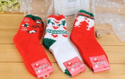 樂高家居毛絨圣誕襪3色組合裝 聚美優品限時特賣，正品折扣不容錯過